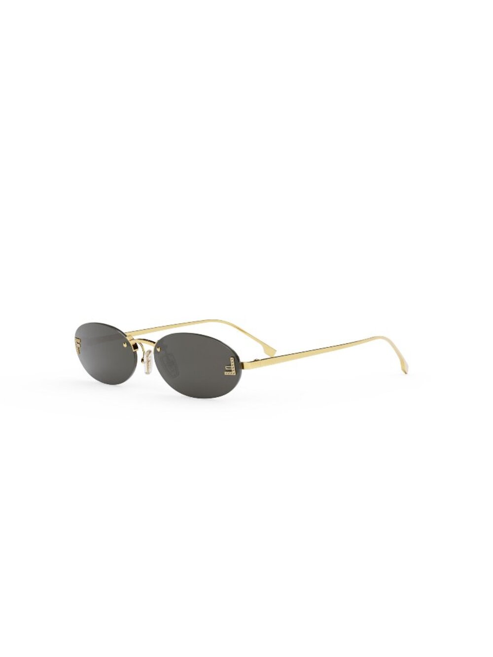 New FENDI Women's Sunglasses Metal Frame FIRST CRYSTAL FE4075US 30A 54 Gold Oval